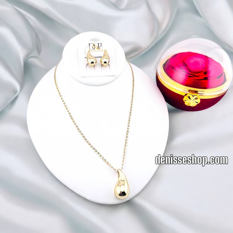 14K FASHION GOLD DROP NECKLACE SET N220