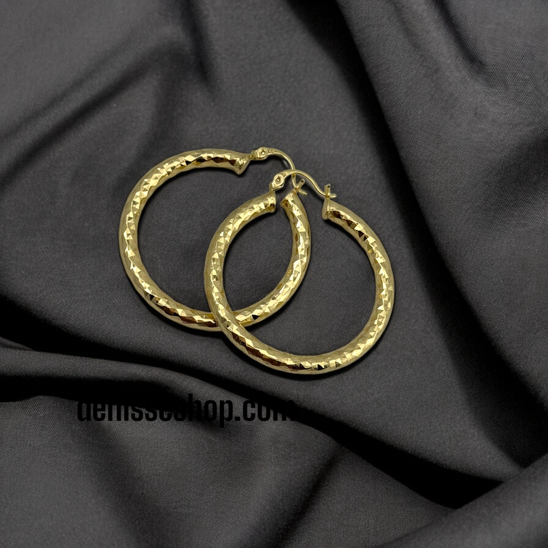 14K SMALL GOLD HOOPS HP384