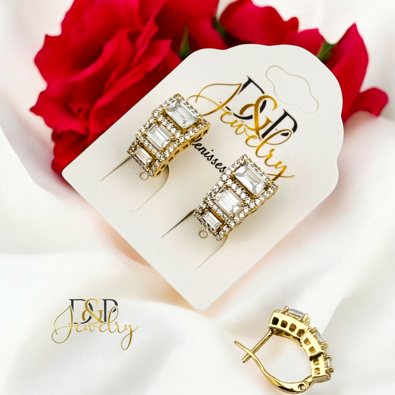 14K ELEGANT DESIGN HOOP HP691