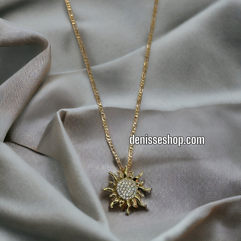 14K Sun Necklace P185 (Chain included) 18&