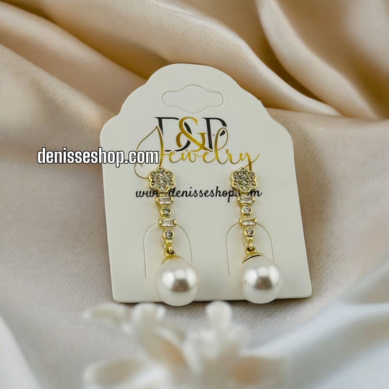 14K PEARL EARRINGS E508