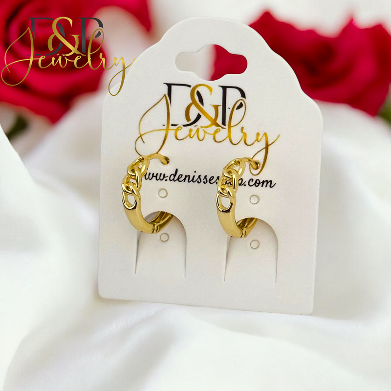 14K SMALL PLAIN  HOOP EARRING HP640