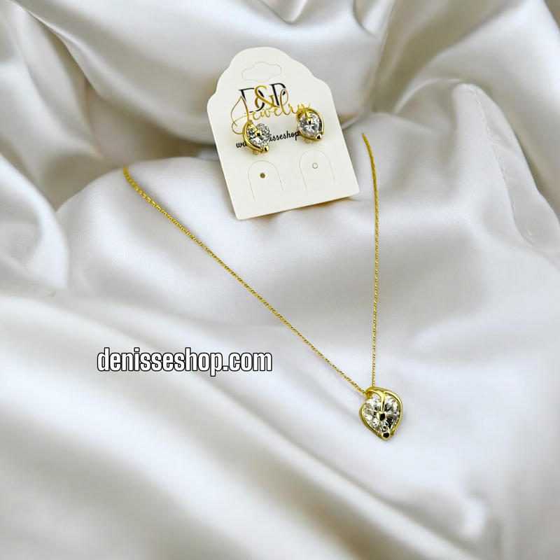 14K / WOMEN / GIRL HEART NECKLACE SET N127