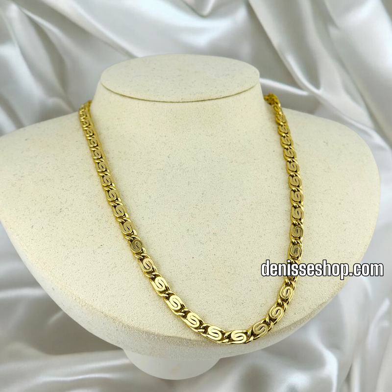 14K ROUND DESIGN NECKLACE CHAIN 18&