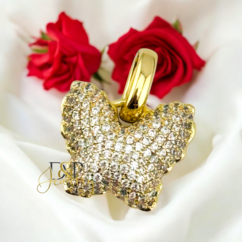 14K FAT BUTTERFLY PENDANT P823
