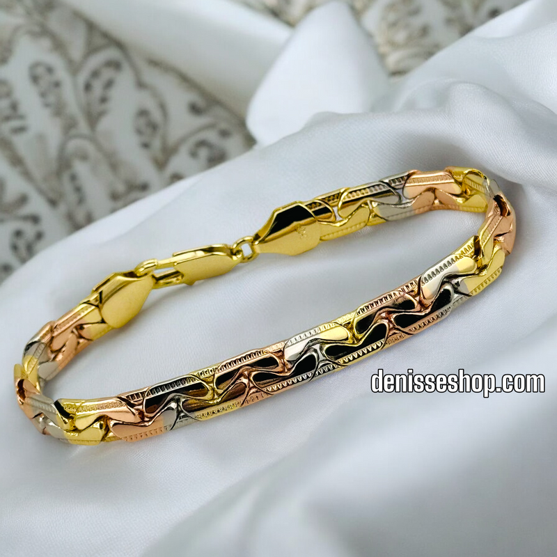 14K /WOMAN TRICOLOR BRACELET BR565