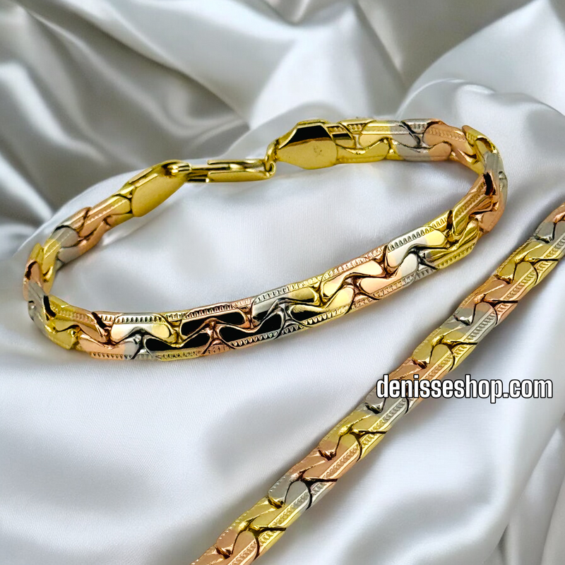 14K /WOMAN TRICOLOR BRACELET BR565