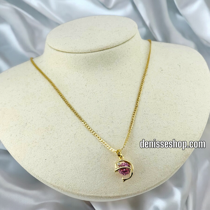 14K WOMEN/GIRL CUTE PINK DOLPHIN PENDANT P523