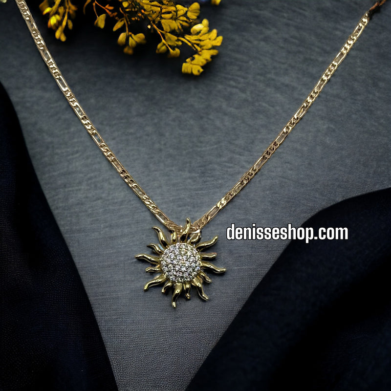 14K Sun Necklace P185 (Chain included) 18&