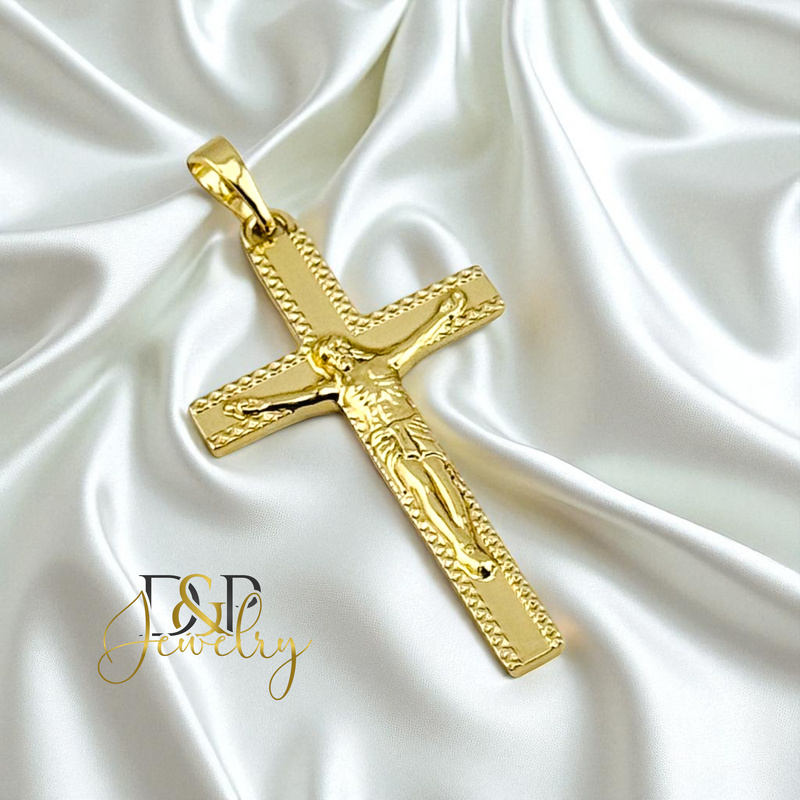 14K GOLD CROSS PENDANT P892