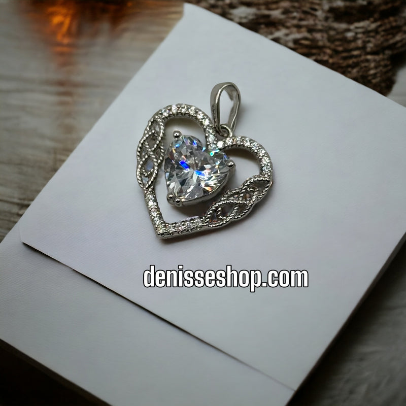 SILVER HEART PENDANT P168