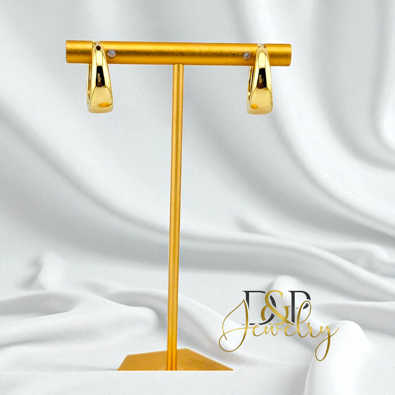 14K GOLD MEDIUM HOOP EARRING HP764