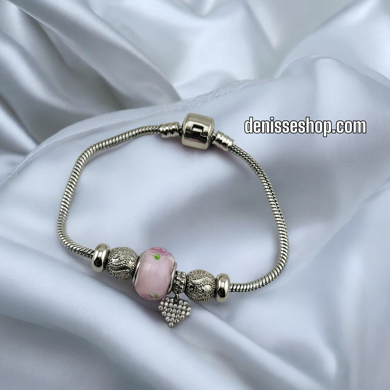 SILVER PINK PANDORA BR519