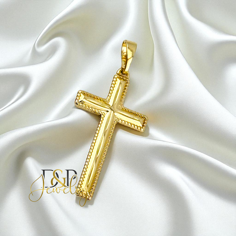 14K GOLD CROSS PENDANT P891