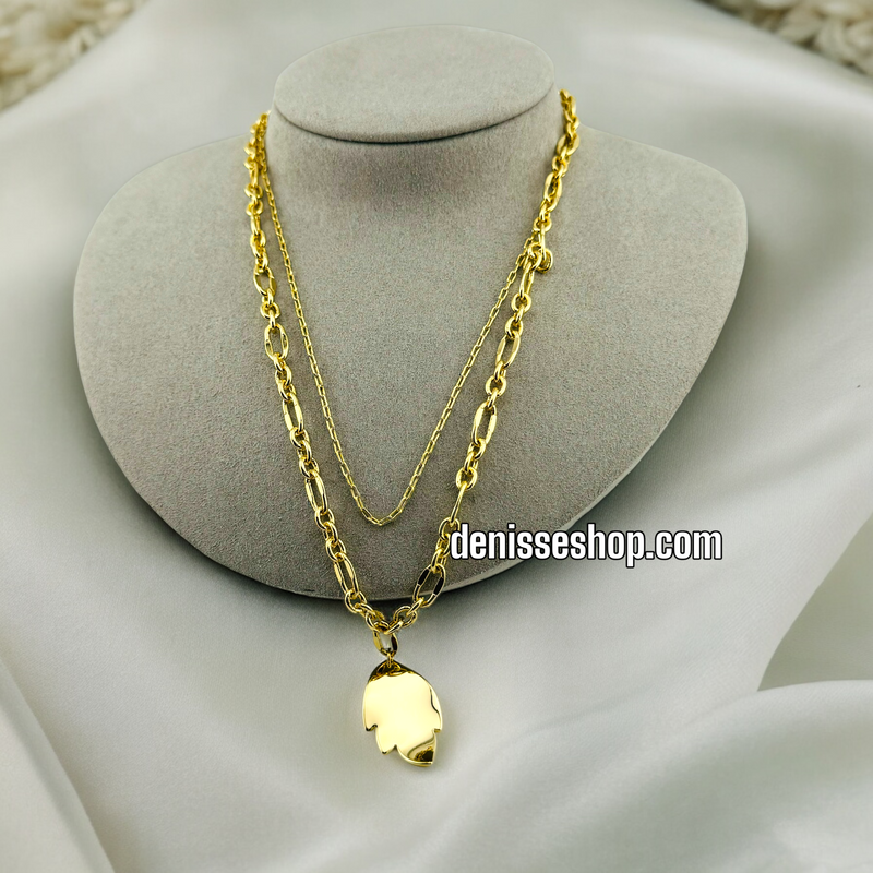 14K LEAVE NECKLACE C46