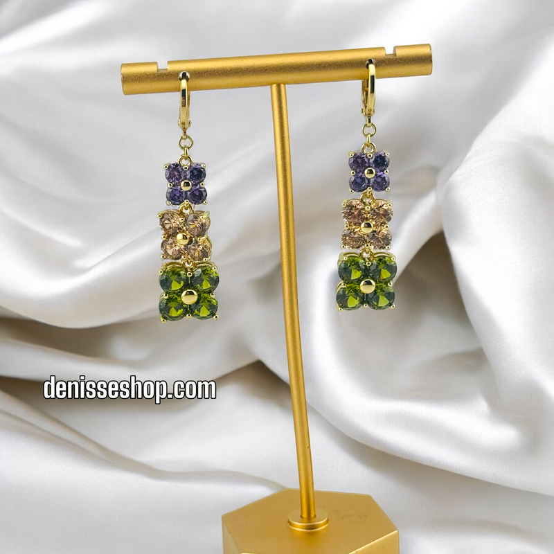 14K COLORFUL EARRING E646