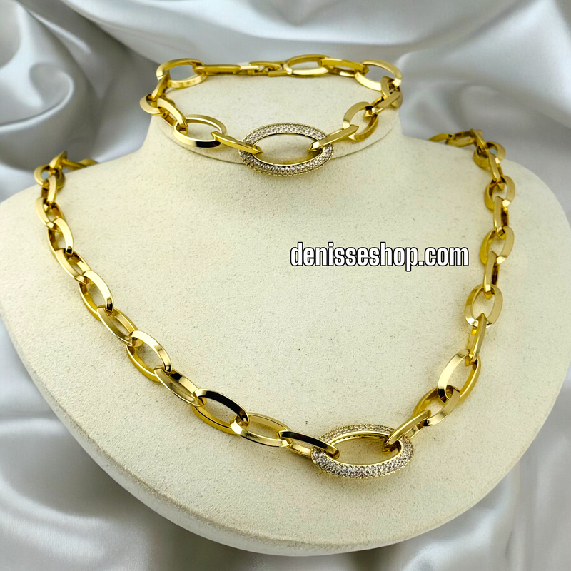 14K FASHION GOLD NECKLACE SET N73