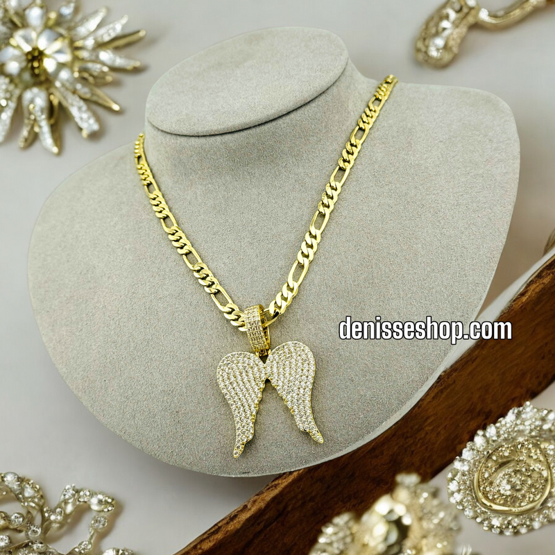 14K ANGEL WINGS PENDANT P410