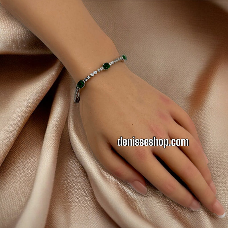 FASHION SILVER GREEN BRACELET BR247