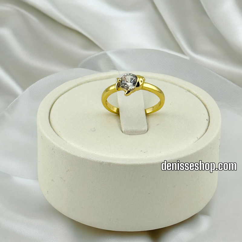 14K GIRL WHITE STONE RING RG276