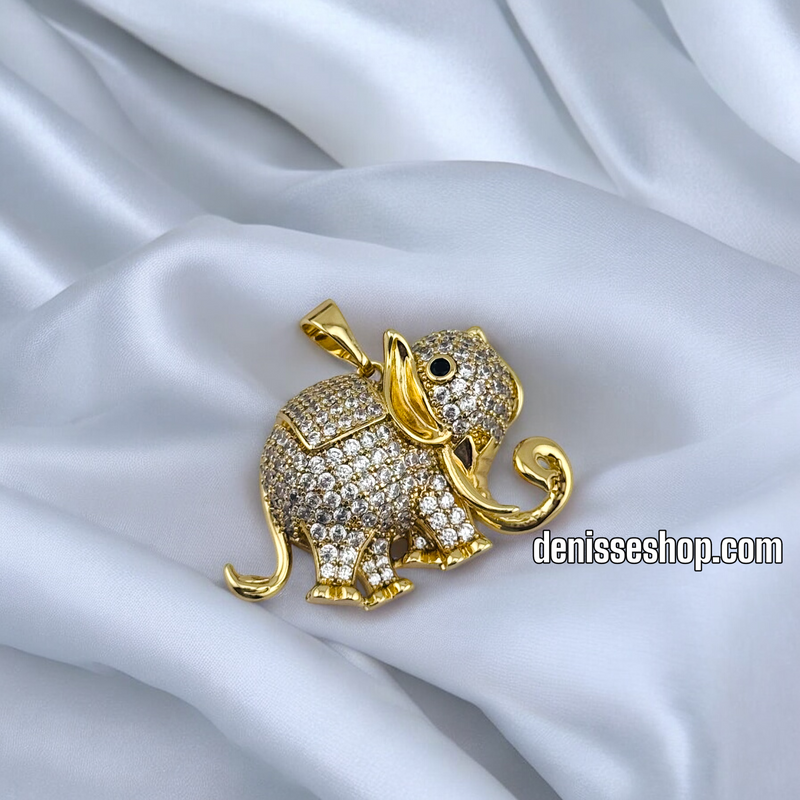 14K ELEPHANT WOMEN BIG PENDANT P661