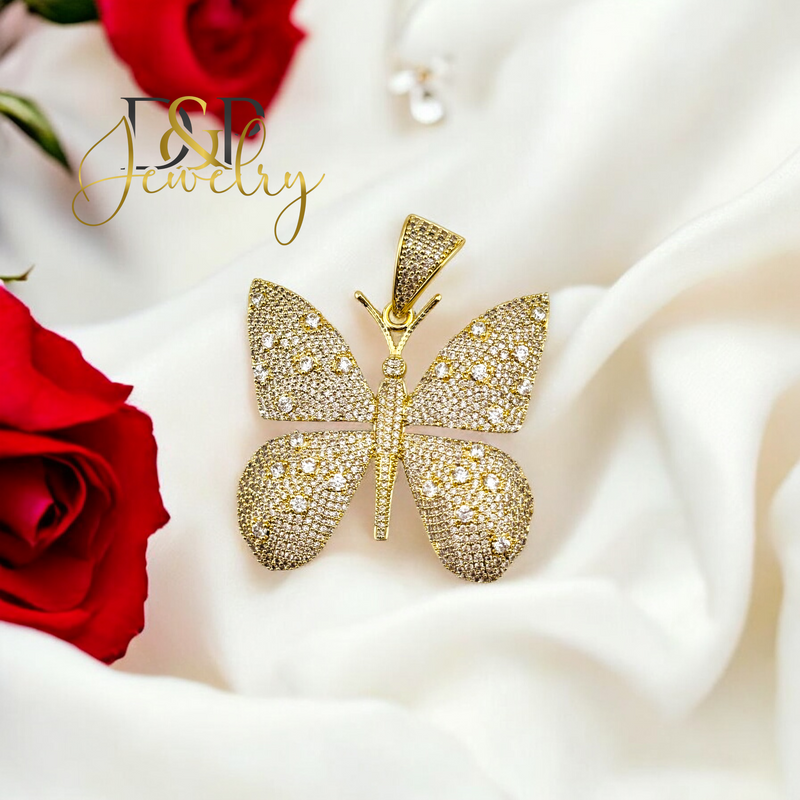 14K BIG BUTTERFLY PENDANT P754