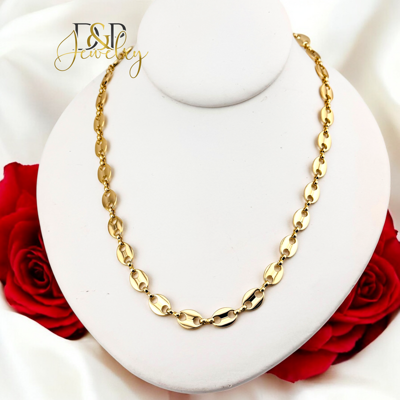 14K PIG NOSE DESIGN NECKLACE N265