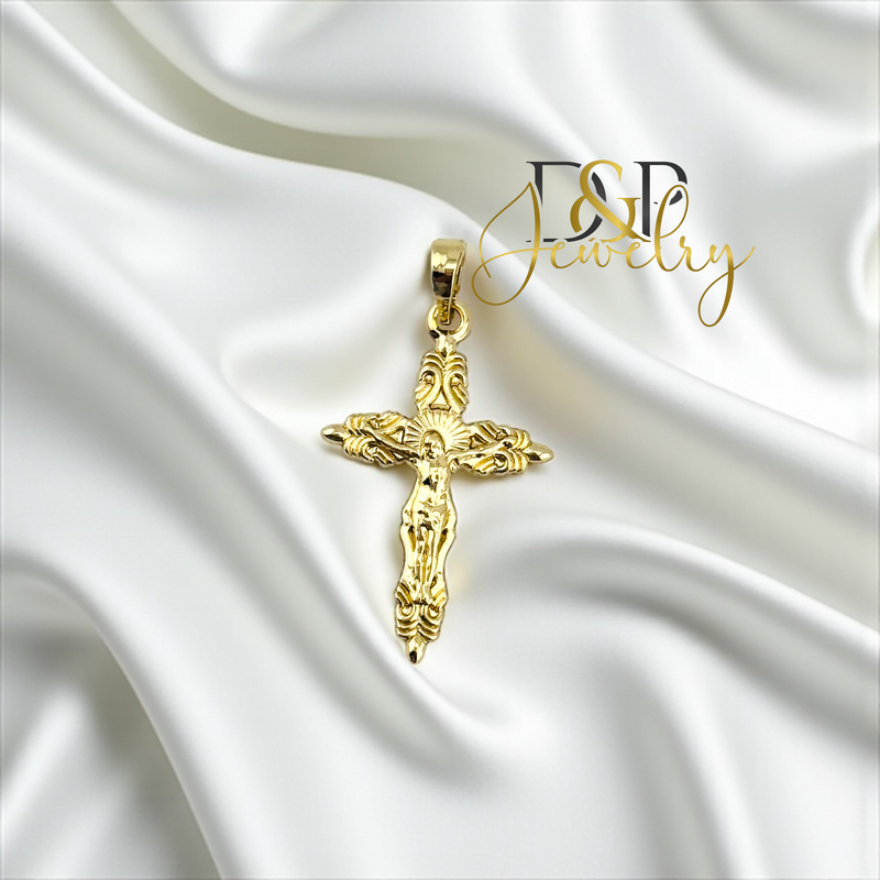 14K GOLD CROSS PENDANT P894