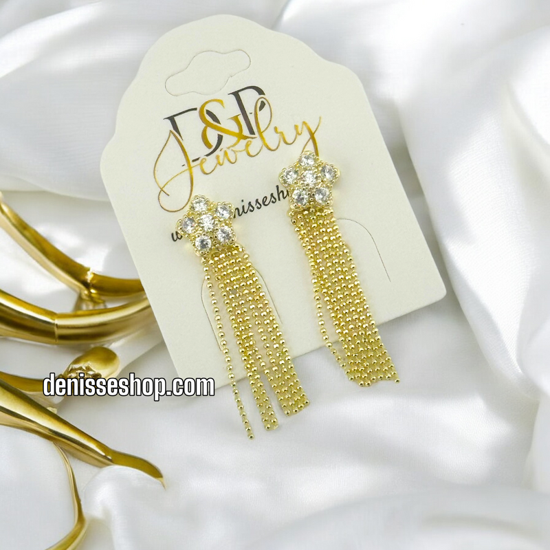 14K FLOWER EARRING E640