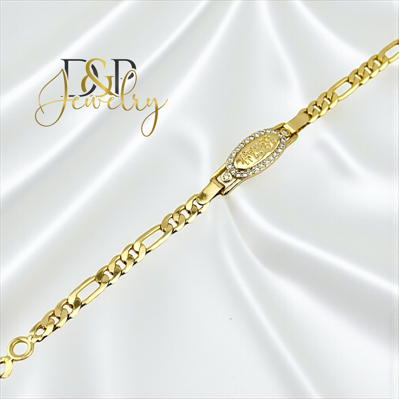 14K KIDS PLAQUE BABY BRACELET 6.3&