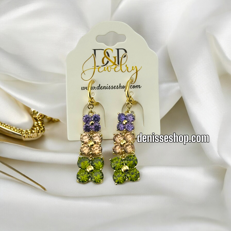 14K COLORFUL EARRING E646