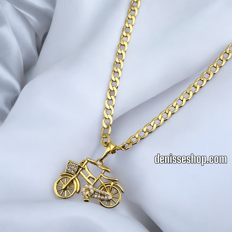 14K BICYCLE WOMEN/GIRL PENDANT P659