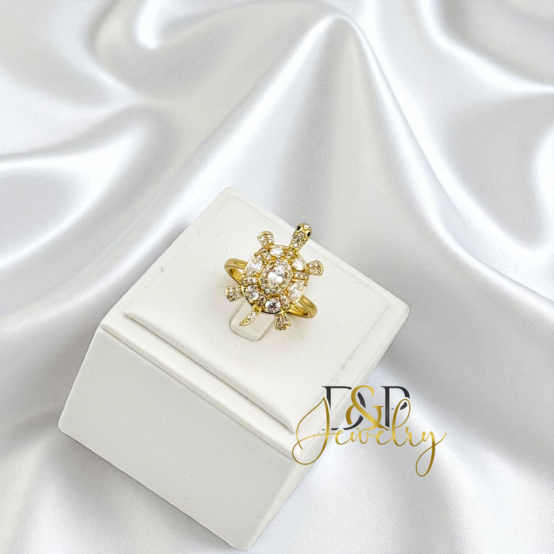 14K TURTLE CHUNKY RING RG423
