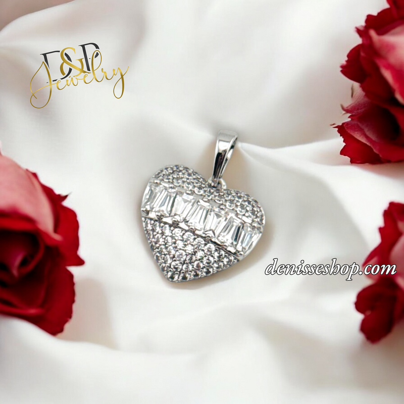 SILVER WOMEN/GIRL HEART PENDANT P694