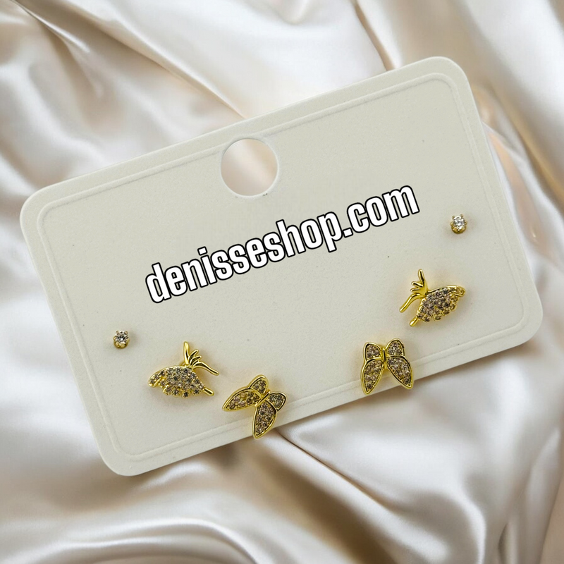 14K /WOMAN/GIRL BUTERFLY EARRING SET E729