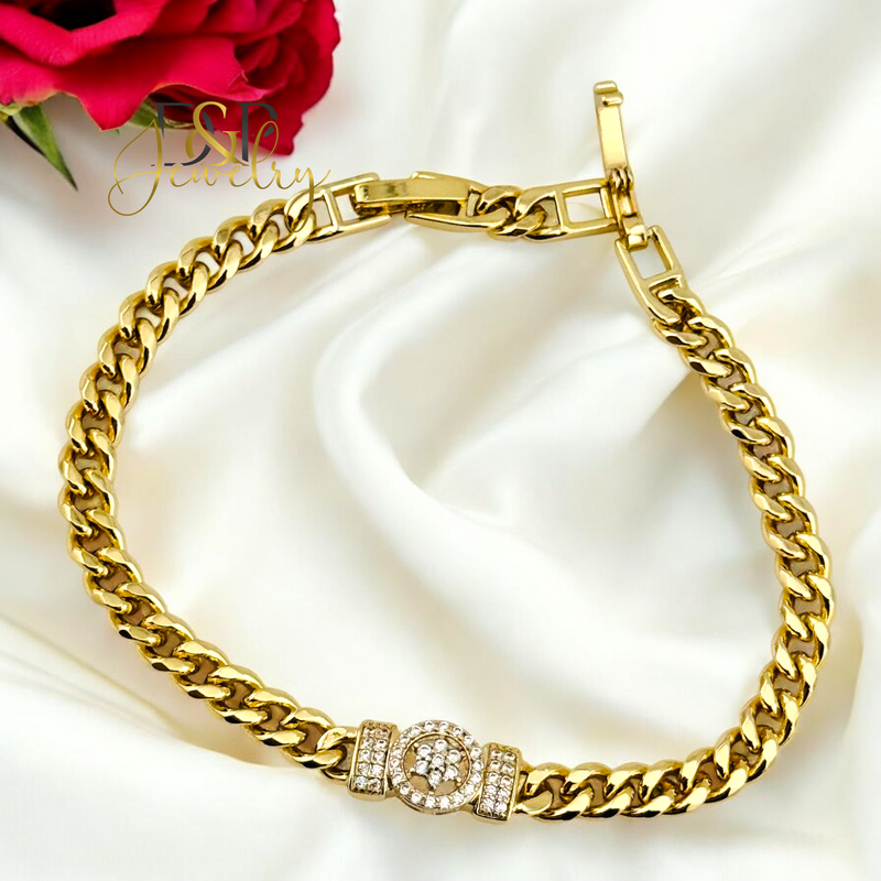 14K CUBAN FASHION BRACELET BR704