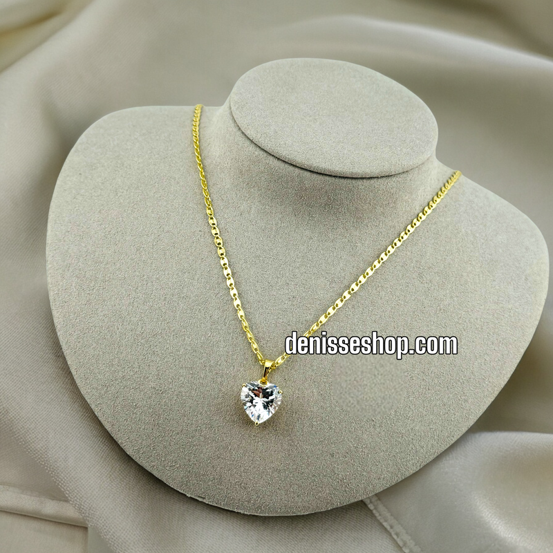 14K HEART PENDANT P379