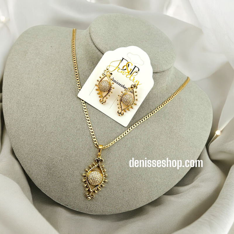 18K EYE NECKLACE SET 18&