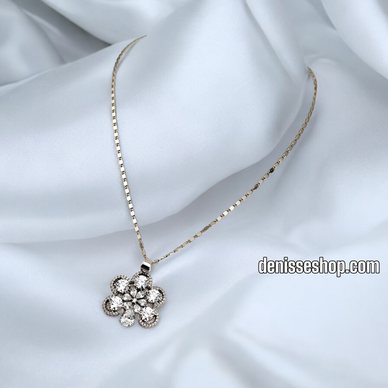 SILVER WOMAN FLOWER PENDANT P644