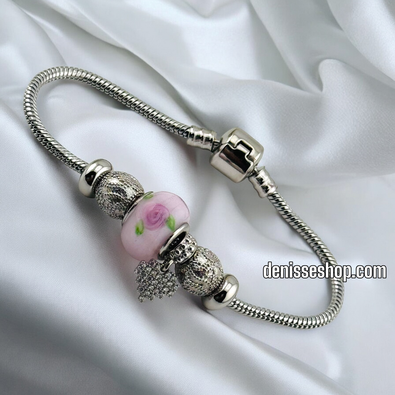 SILVER PINK PANDORA BR519