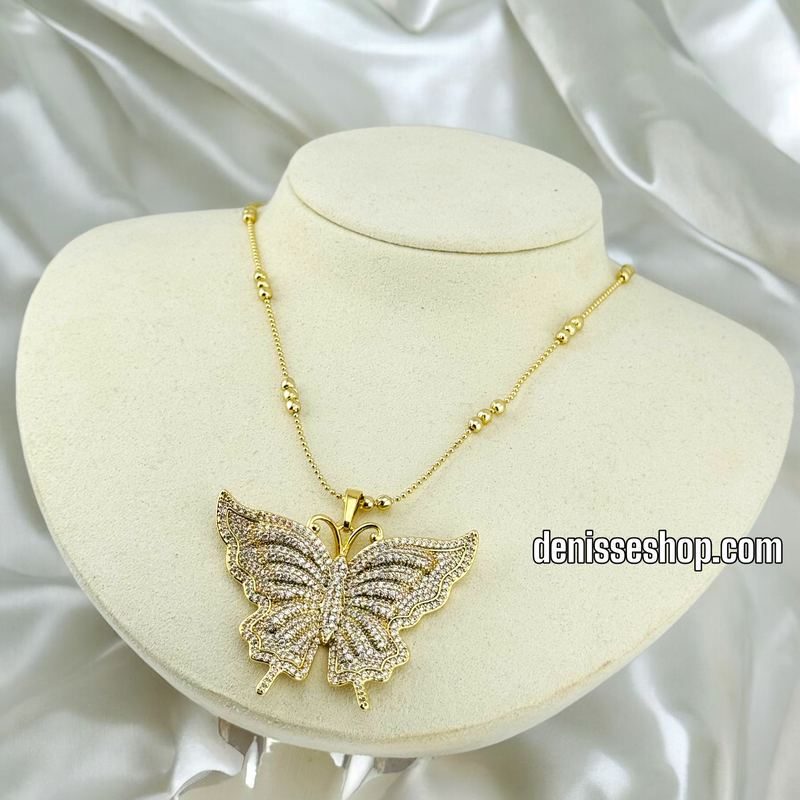 14K FASHION BUTTERFLY NECKLACE  P457