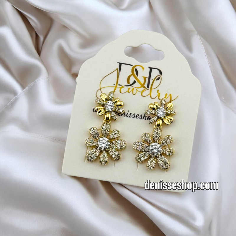 14K /WOMAN FLOWER EARRING E740