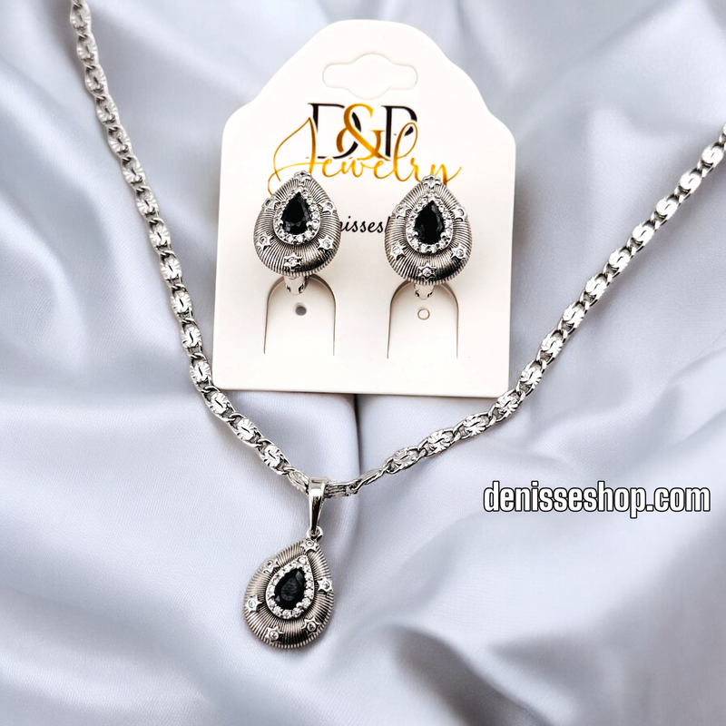 WOMAN SILVER BLACK SET N199