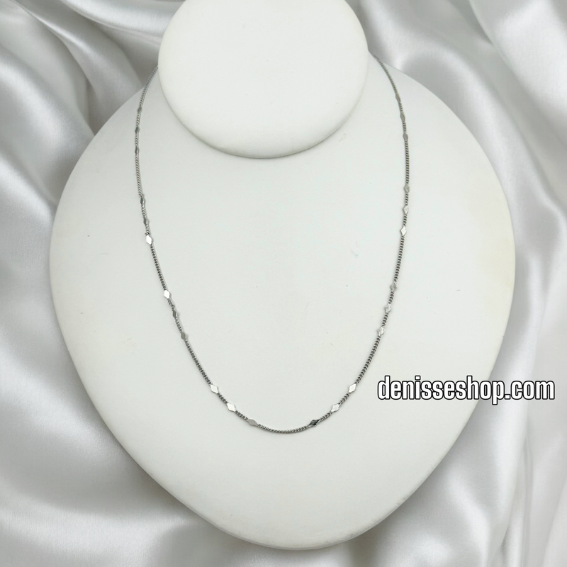 14K SILVER THIN MIRROR DESIGN CHAIN CH061