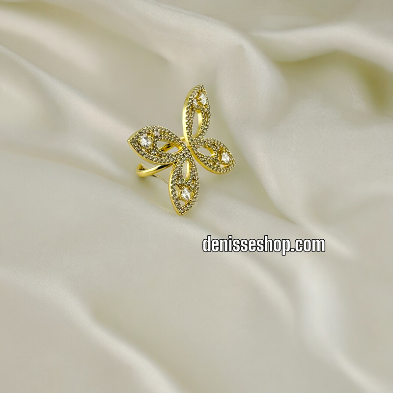 14K ADJUSTABLE BUTTERFLY RING RG185