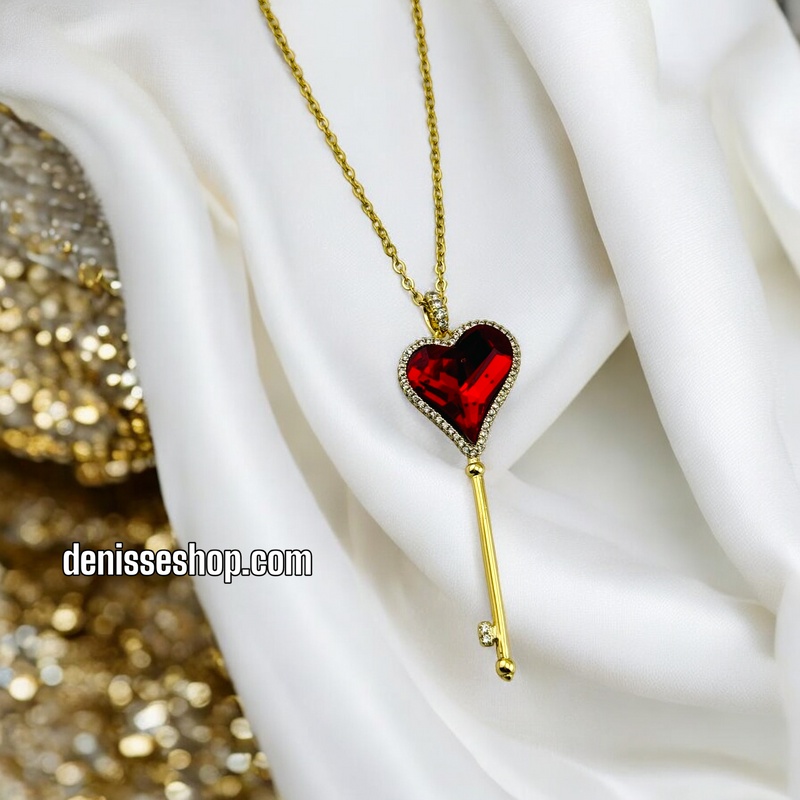 14K KEY HEART NECKLACE N20