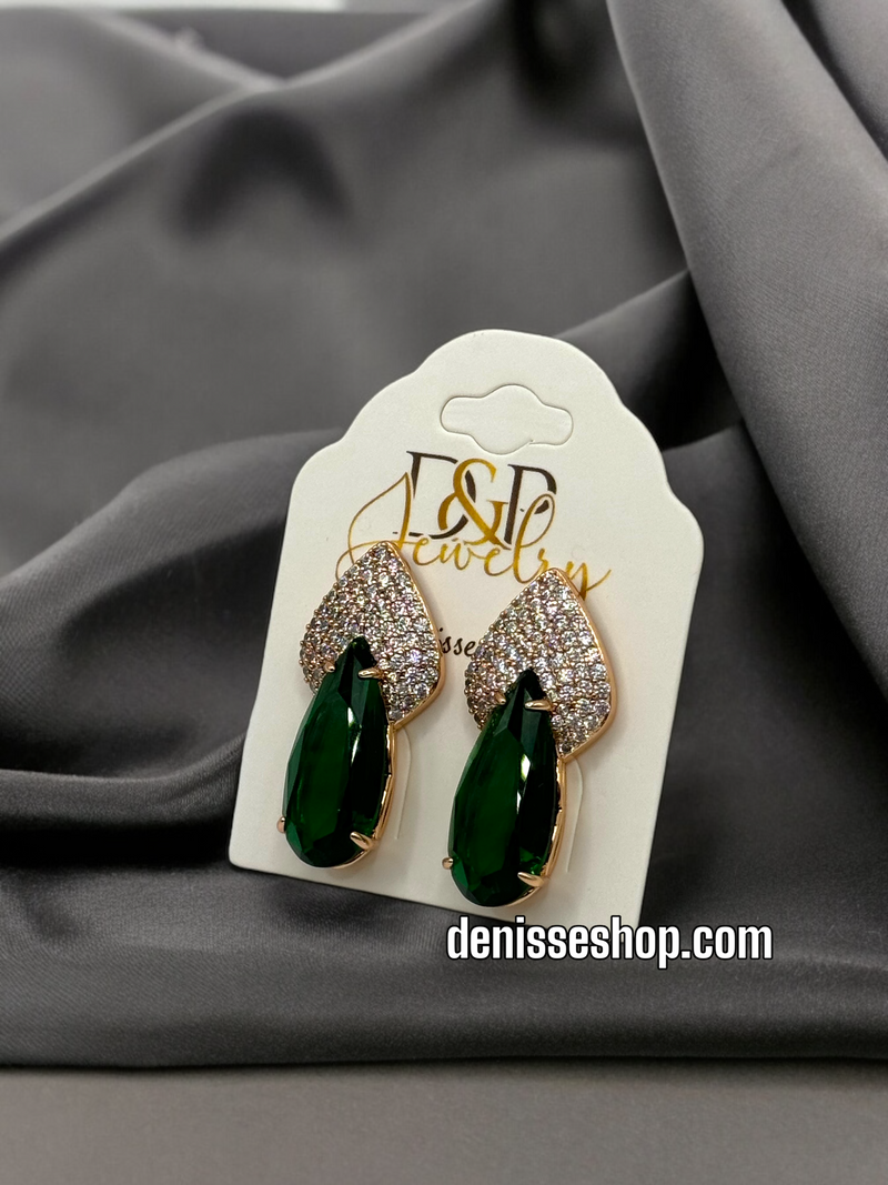 14K GREEN EARRINGS E484