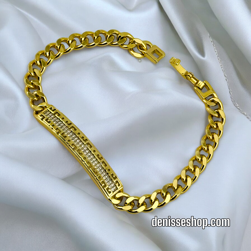 14K FASHION DESIGN CUBAN BRACELET BR526