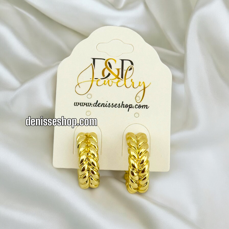 14K FASHION GOLD EARRING E597