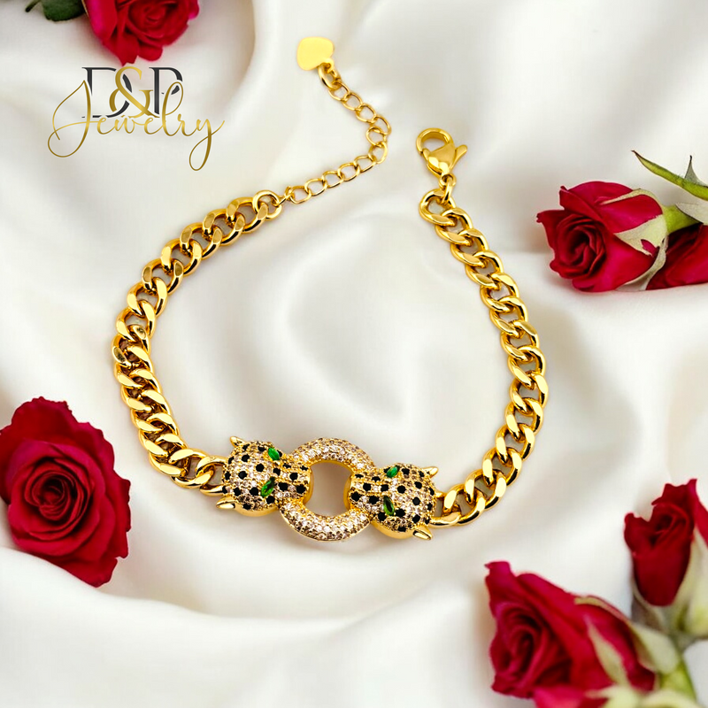 14K PUMA FASHION CUBAN NECKLACE N226